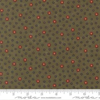 100% Cotton Flannel - Flannel Season (Rain Drops Dots) - 59845F-15 - Grass - Kansas Troubles Quilters - 44" wide