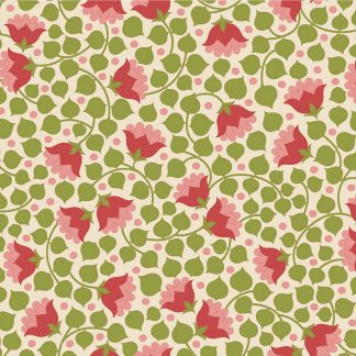 100% Cotton - Wallflower (Bellflower) - TILDABELL-110128 - Green - By Tilda - 44 In wide