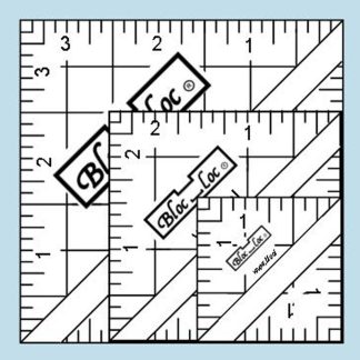 Ruler - Bloc Loc - Half-Square Triangle Ruler Set #4 - 1-1/2", 2-1/2" & 3-1/2"