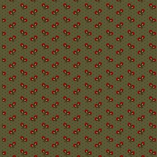 100% Cotton - Prairie Dry Goods II (Flowers & Stars) - 171653 - Green - Pam Buda - 44 in wide