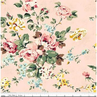 100% Cotton - Rose & Violet's Bouquet des Fleurs (Main) - C17290 - Blush - Miss Rose Sister Violet - 43 in wide