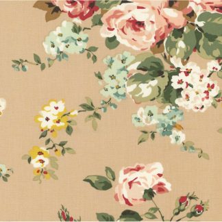 100% Cotton - Rose & Violet's Bouquet des Fleurs (Main) - C17290 - Tan - Miss Rose Sister Violet - 43 in wide