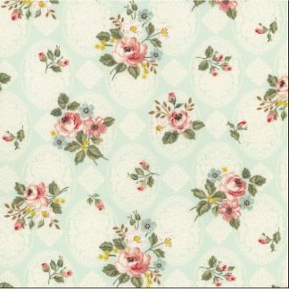 100% Cotton - Rose & Violet's Bouquet des Fleurs (Posy) - C17291 - Mint - Miss Rose Sister Violet - 43 in wide
