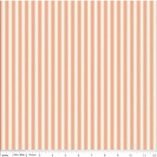 100% Cotton - Rose & Violet's Bouquet des Fleurs (Stripes) - C17293 - Peach - Miss Rose Sister Violet - 43 in wide