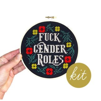Junebug and Darlin - Embroidery Kit - F*ck Gender Roles