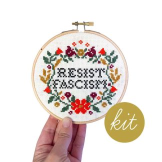 Junebug and Darlin - Embroidery Kit - Resist Fascism