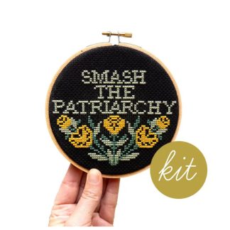 Junebug and Darlin - Embroidery Kit - Smash the Patriarchy