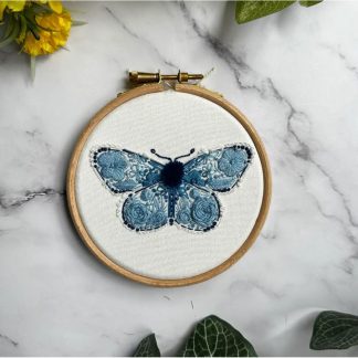 Nest Embirdery - Mini Embroidery Kit - Karner Blue Butterfly