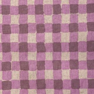 80% Cotton 20% Linen - Linen Dots and Checks - 88160D2-5 - Purple/Cream - Sevenberry