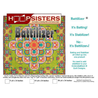 Batting - by the Roll - 24 in x 15 yds - Hoopsisters Battilizer - Batting/Stabilizer - White
