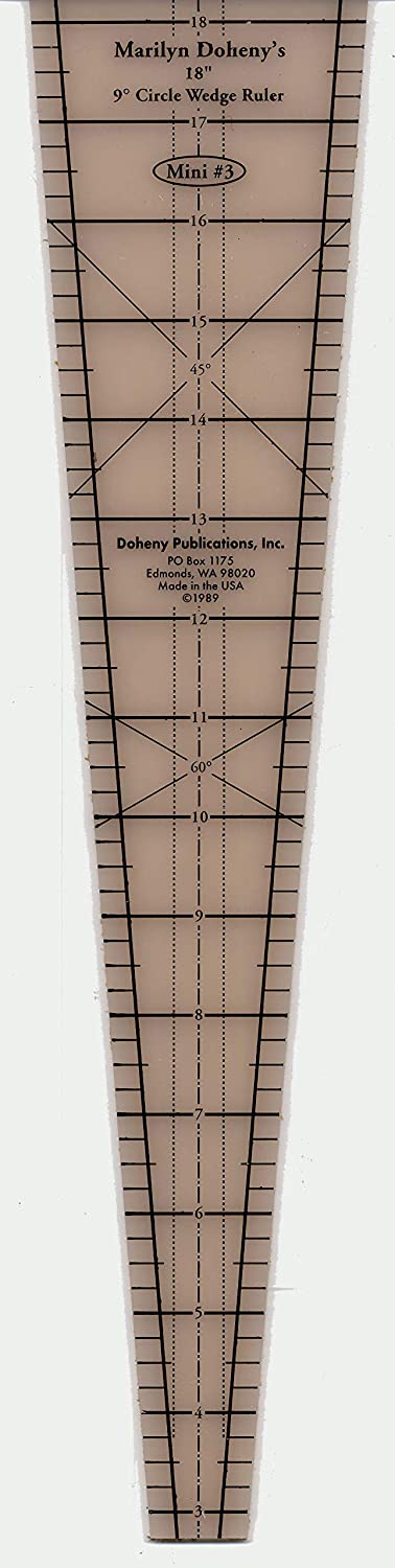 Ruler – 9 Degree Wedge – 18″ – M. Doheny – My Sewing Room