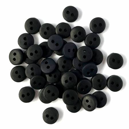  Black Round Button 0,5 inches Sewing Black Plastic Buttons 22L  2-Hole Button Pack of 20