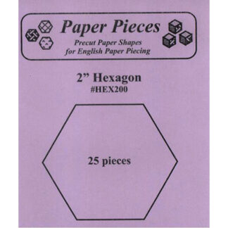 Paper Pieces - 2 Inch Hexagons - 25Pcs
