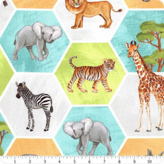 Baby Safari - Hexie Animals - DP24673-10 - Multi - Deborah Edwards
