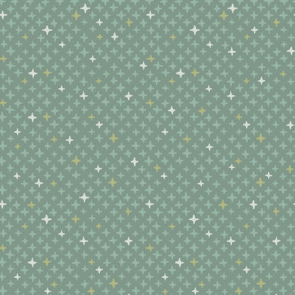 Fabric - Saguaro - Shining Stars Metallic - MASM10023-G2 - Sage - Christina Cameli