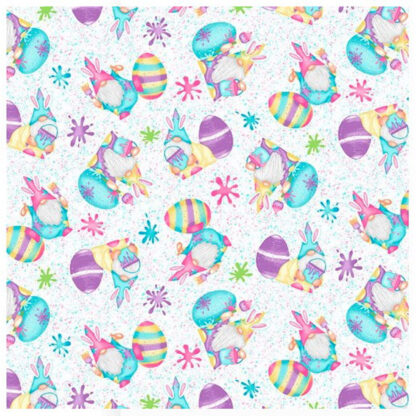 Hoppy Easter Gnomies - Paint Splatter - 560-25 - White - Shelly Cominskey