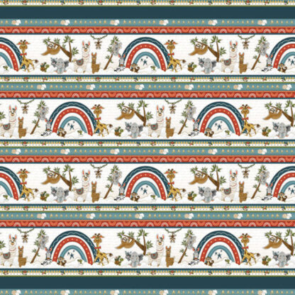 Our Greatest Gift - Border Stripe - 781-76 - Teal - Henry Glass