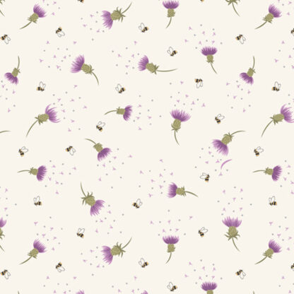 Celtic Faeries - Heather and Bee - M6734-1 - Cream - Lewis & Irene