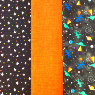 Fabric Bundle - 3yd Quilt - Glow in the Dark Stars, Aliens & UFOs - Donna Robertson