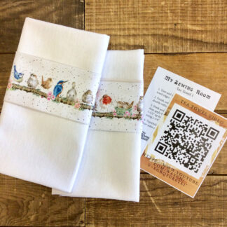 Tea Towel Bundle with Borders - Bramble Patch Birds - 2 tea towels