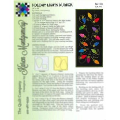 Pattern - Project Sheet - Holiday Lights - 12 Pack - Karen Montgomery
