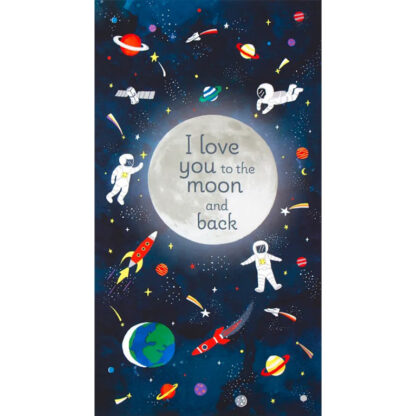 Blast Off! - Space Panel - CD1150-NAV - Navy - Timeless Treasures