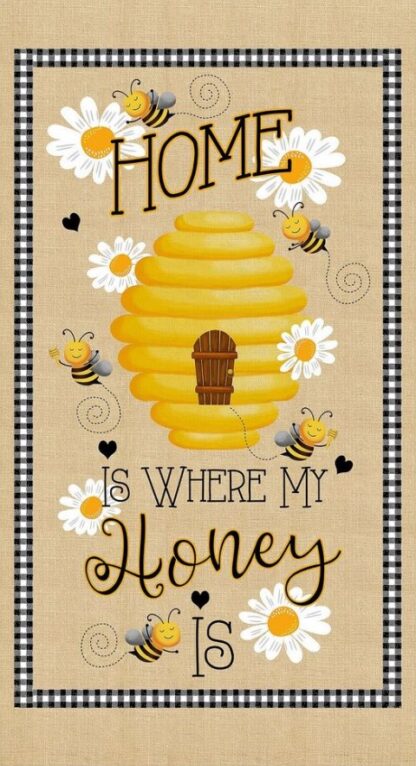 Home Is Where My Honey Is - Bee Hive Panel - Gail Cadden