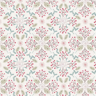 Winter In Bluebell Wood Flannel - 645F-1 - Winter Floral - Light Grey - Lewis & Irene