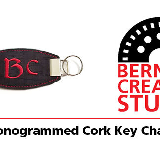 Bernina Creative Studio Embroidery: Monogrammed Cork Key Chain