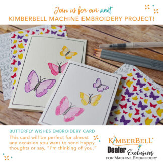 Kimberbell - A La Carte Vol 3 - Butterfly Wishes Embroidered Card