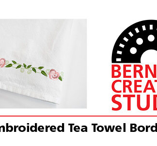 Bernina Creative Studio Embroidery: Embroidered Tea Towel Border